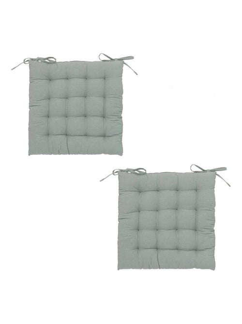 Lot de 2 galettes de chaise carrées en coton ANJALI - Kiabi