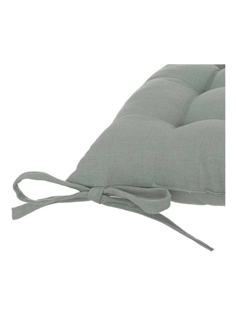 Lot de 2 galettes de chaise carrées en coton ANJALI Gris clair - Kiabi