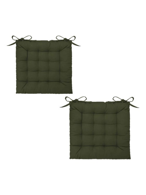 Lot de 2 galettes de chaise carrées en coton ANJALI - Kiabi Lot de 2 galettes de chaise carrées en coton ANJALI - Kiabi