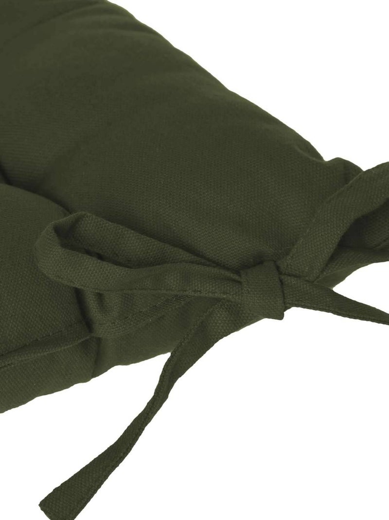 Lot de 2 galettes de chaise carrées en coton ANJALI Vert - Kiabi