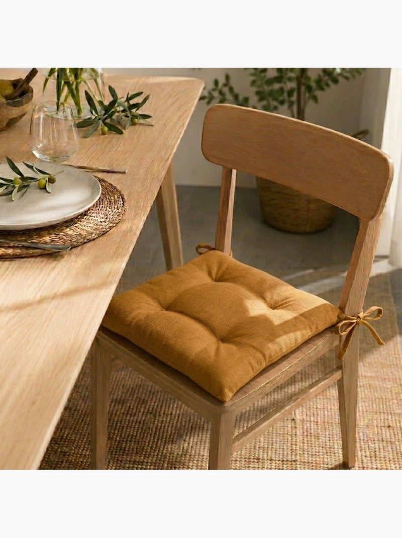 Lot de 2 galettes de chaise d'extérieur KORAI Jaune - Kiabi