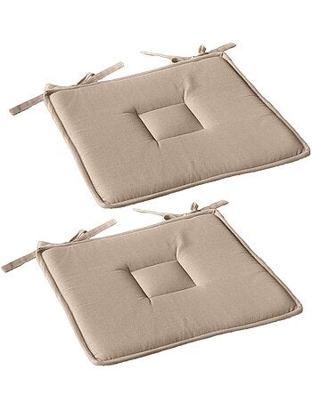 Lot de 2 galettes de chaise en coton PANAMA