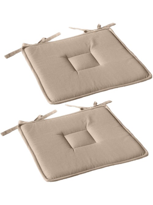 Lot de 2 galettes de chaise en coton PANAMA - Kiabi