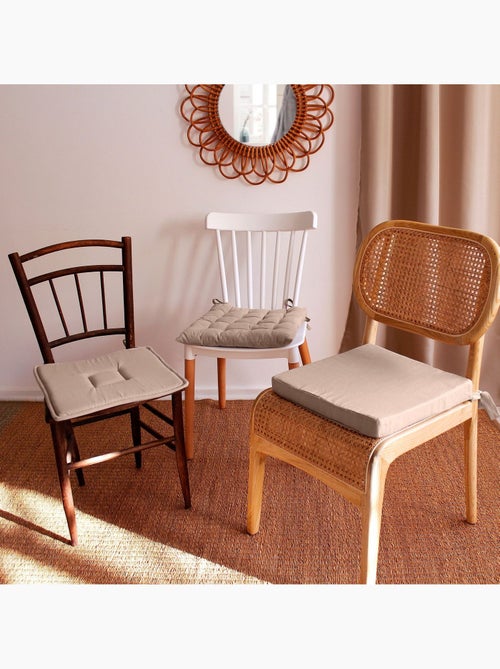 Lot de 2 galettes de chaise en coton PANAMA - Kiabi