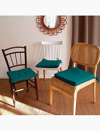 Lot de 2 galettes de chaise en coton PANAMA