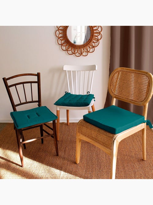 Lot de 2 galettes de chaise en coton PANAMA - Kiabi