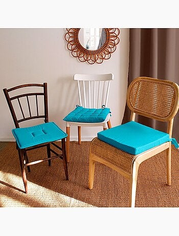 Lot de 2 galettes de chaise en coton PANAMA