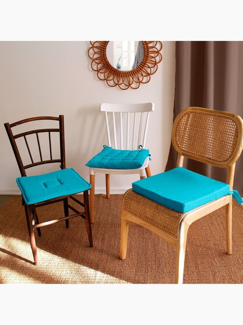 Lot de 2 galettes de chaise en coton PANAMA - Kiabi