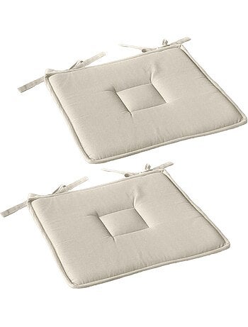 Lot de 2 galettes de chaise en coton PANAMA