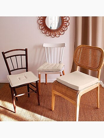 Lot de 2 galettes de chaise en coton PANAMA