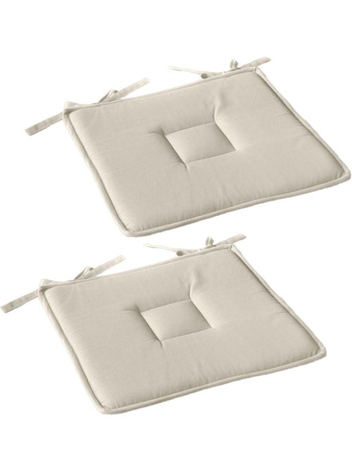 Lot de 2 galettes de chaise en coton PANAMA - Kiabi