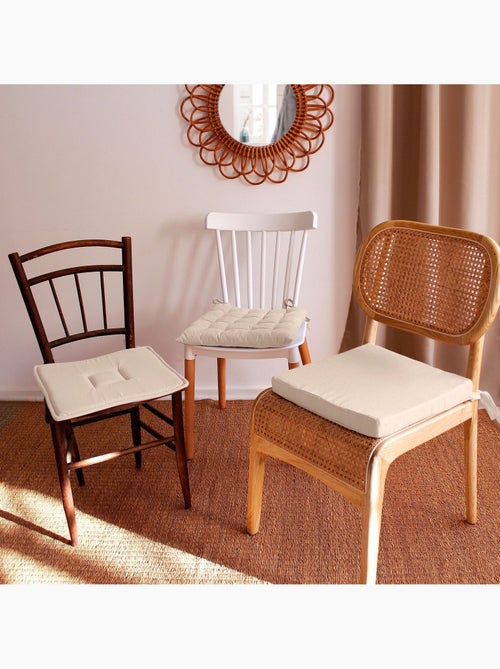 Lot de 2 galettes de chaise en coton PANAMA - Kiabi