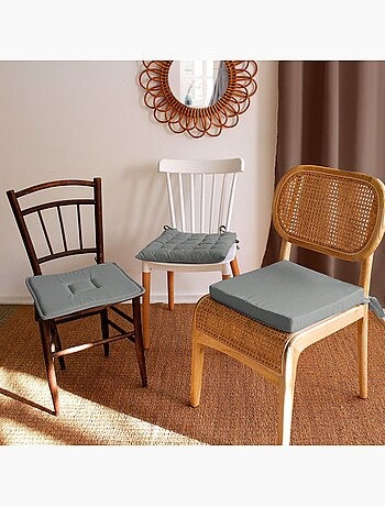 Lot de 2 galettes de chaise en coton PANAMA