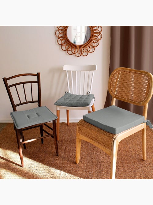 Lot de 2 galettes de chaise en coton PANAMA - Kiabi