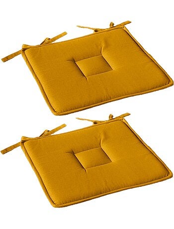 Lot de 2 galettes de chaise en coton PANAMA
