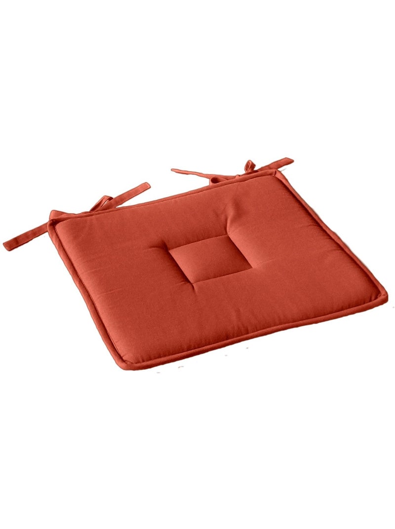 Lot de 2 galettes de chaise en coton PANAMA Orange - Kiabi