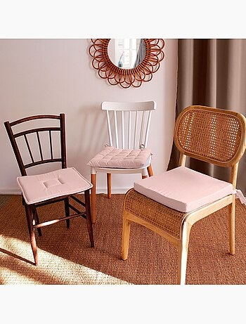 Lot de 2 galettes de chaise en coton PANAMA