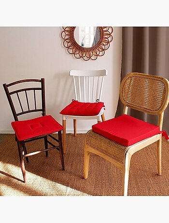 Lot de 2 galettes de chaise en coton PANAMA