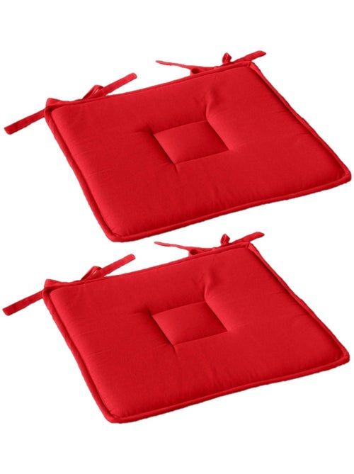 Lot de 2 galettes de chaise en coton PANAMA - Kiabi