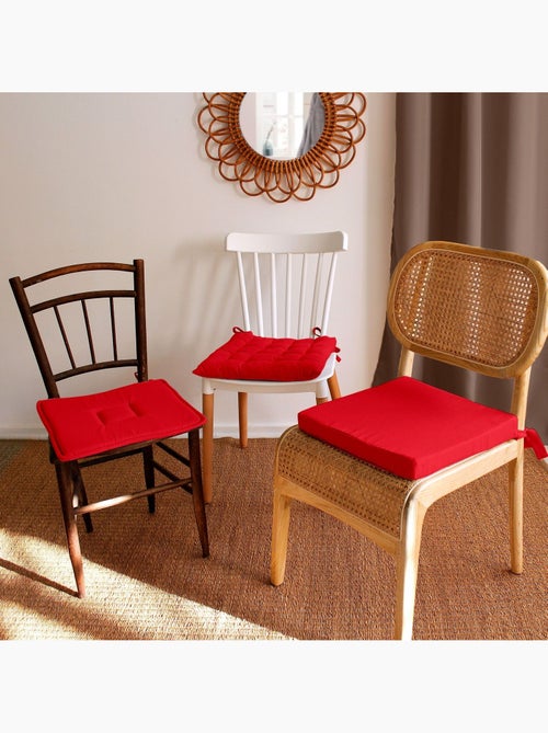 Lot de 2 galettes de chaise en coton PANAMA - Kiabi