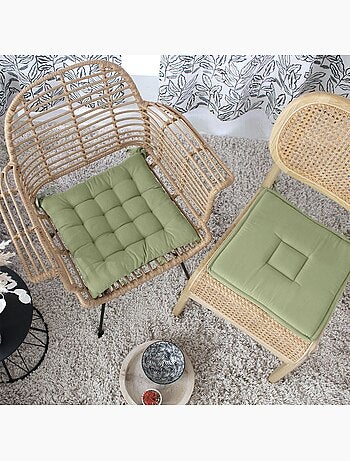 Lot de 2 galettes de chaise en coton PANAMA