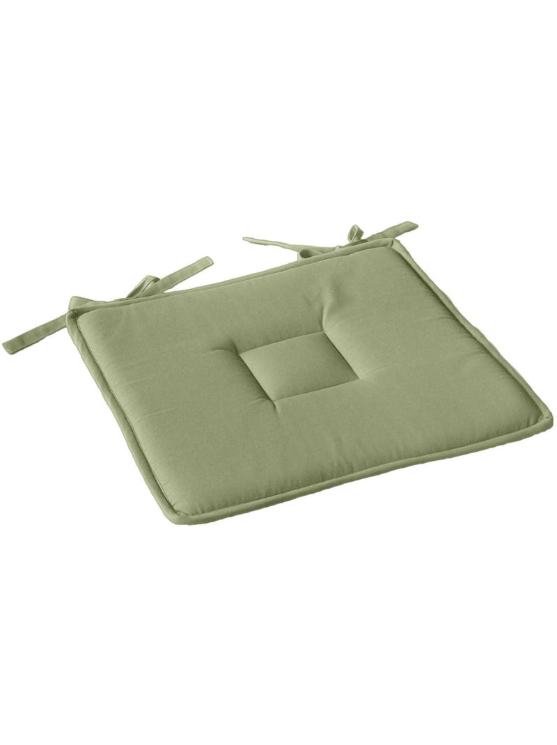 Lot de 2 galettes de chaise en coton PANAMA Vert foncé - Kiabi