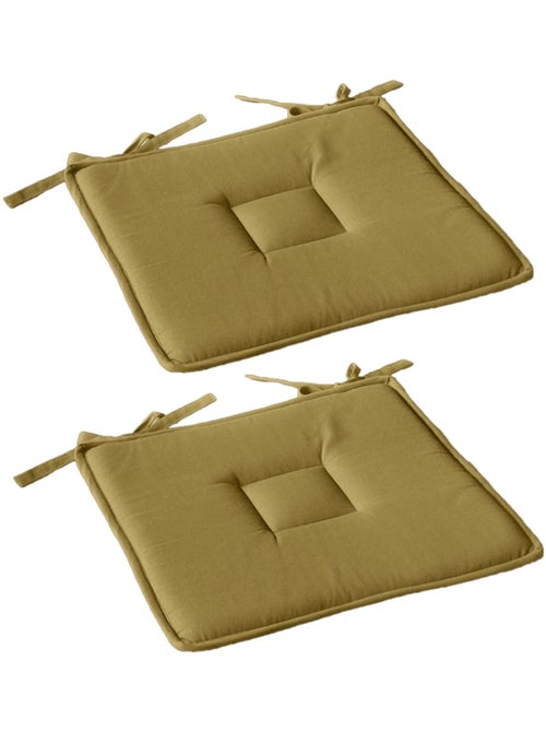 Lot de 2 galettes de chaise en coton PANAMA - Kiabi