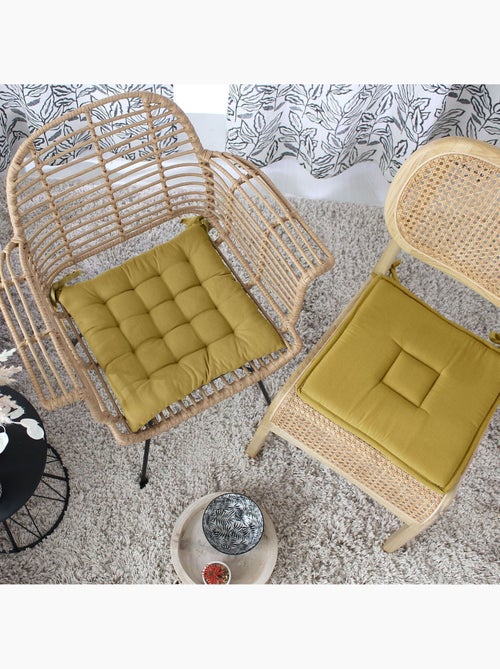Lot de 2 galettes de chaise en coton PANAMA - Kiabi