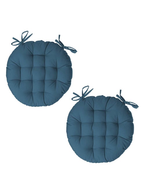 Lot de 2 galettes de chaise rondes en coton - Kiabi