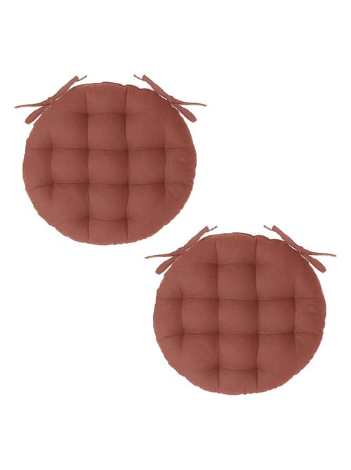 Lot de 2 galettes de chaise rondes en coton - Kiabi