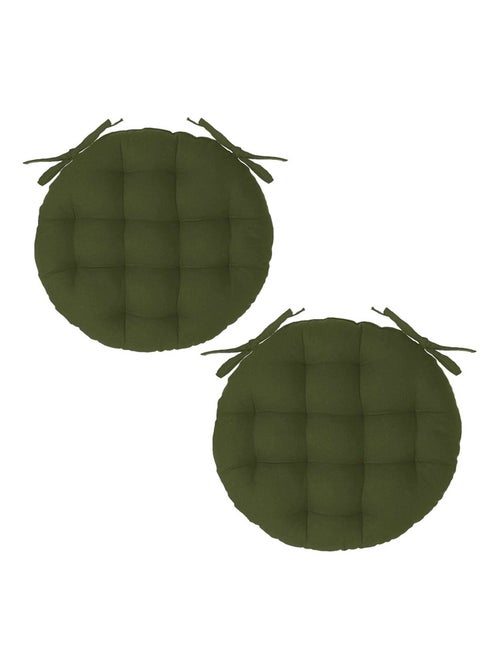 Lot de 2 galettes de chaise rondes en coton - Kiabi