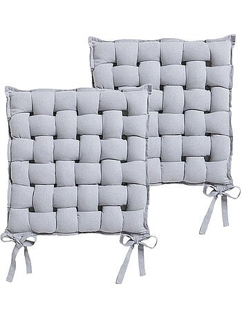 Lot de 2 galettes de chaise tressées