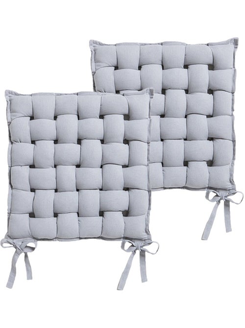 Lot de 2 galettes de chaise tressées - Kiabi Lot de 2 galettes de chaise tressées - Kiabi