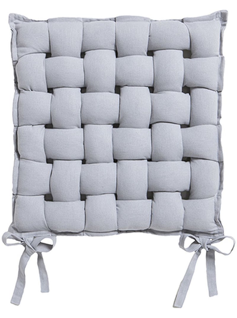 Lot de 2 galettes de chaise tressées Gris - Kiabi