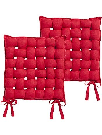Lot de 2 galettes de chaise tressées