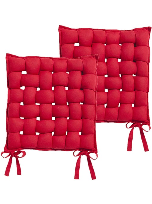 Lot de 2 galettes de chaise tressées - Kiabi Lot de 2 galettes de chaise tressées - Kiabi
