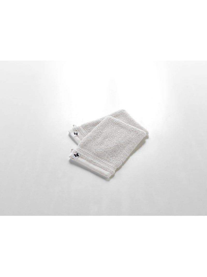 Lot de 2 gants de toilette - Coton 600 grammes - Garance Blanc - Kiabi