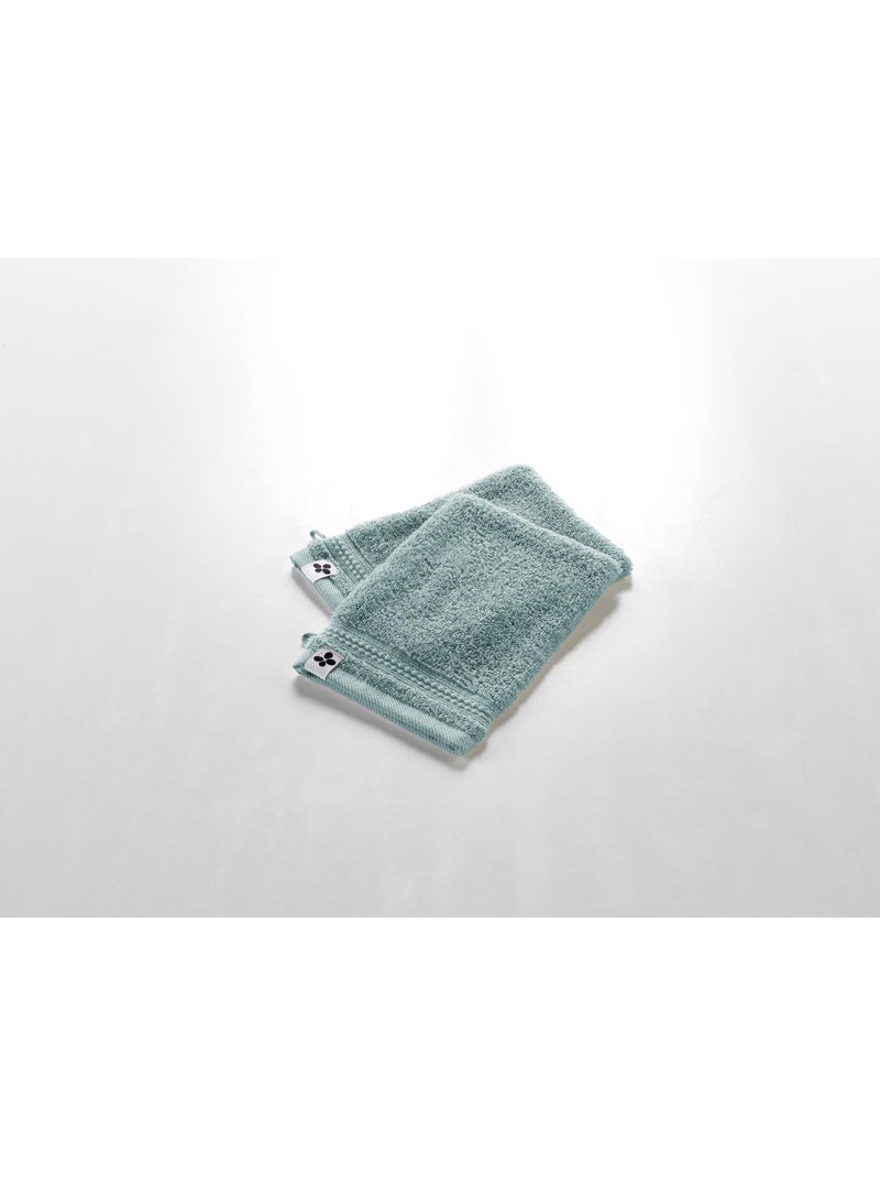 Lot de 2 gants de toilette - Coton 600 grammes - Garance Bleu - Kiabi