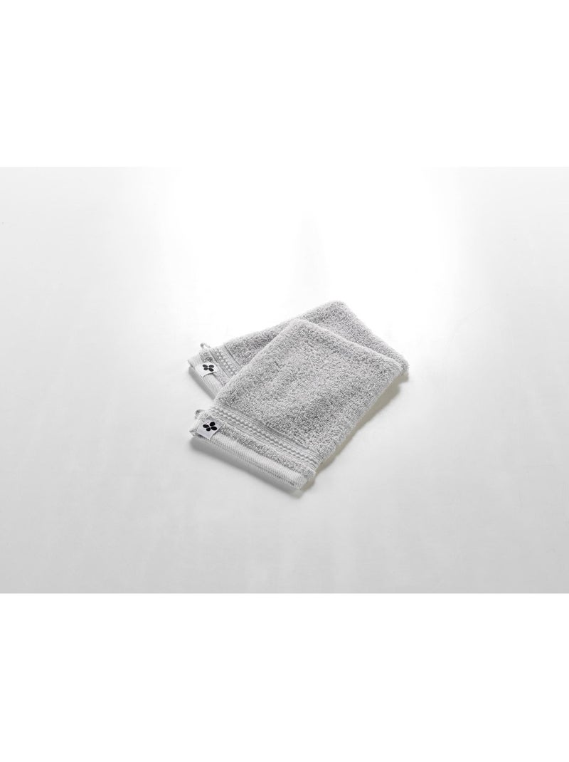Lot de 2 gants de toilette - Coton 600 grammes - Garance Gris - Kiabi