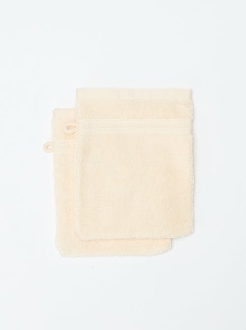 Lot de 2 gants de toilette - Kiabi Home - Kiabi