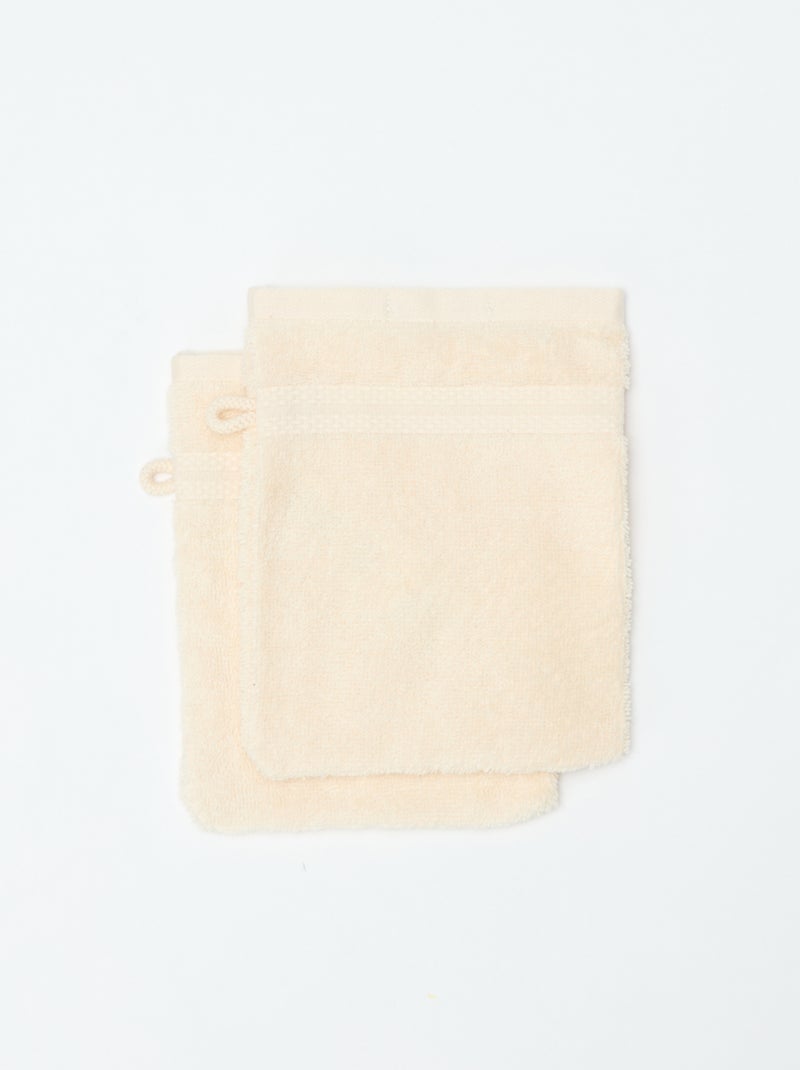 Lot de 2 gants de toilette - Kiabi Home Blanc - Kiabi