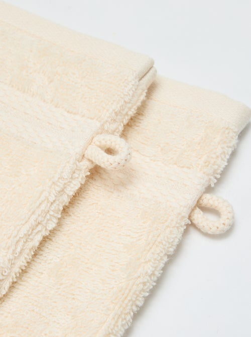 Lot de 2 gants de toilette - Kiabi Home - Kiabi