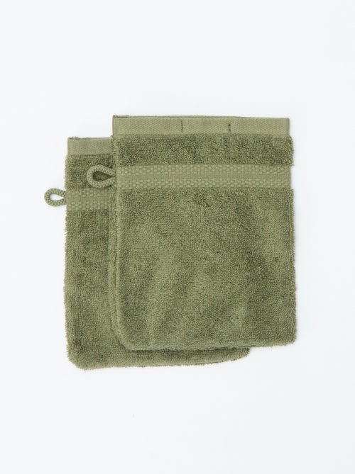Lot de 2 gants de toilette - Kiabi Home - Kiabi