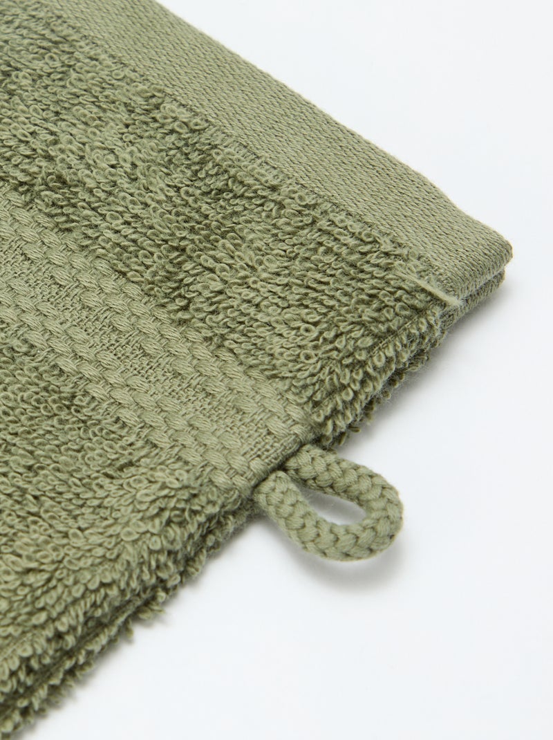 Lot de 2 gants de toilette - Kiabi Home Vert - Kiabi