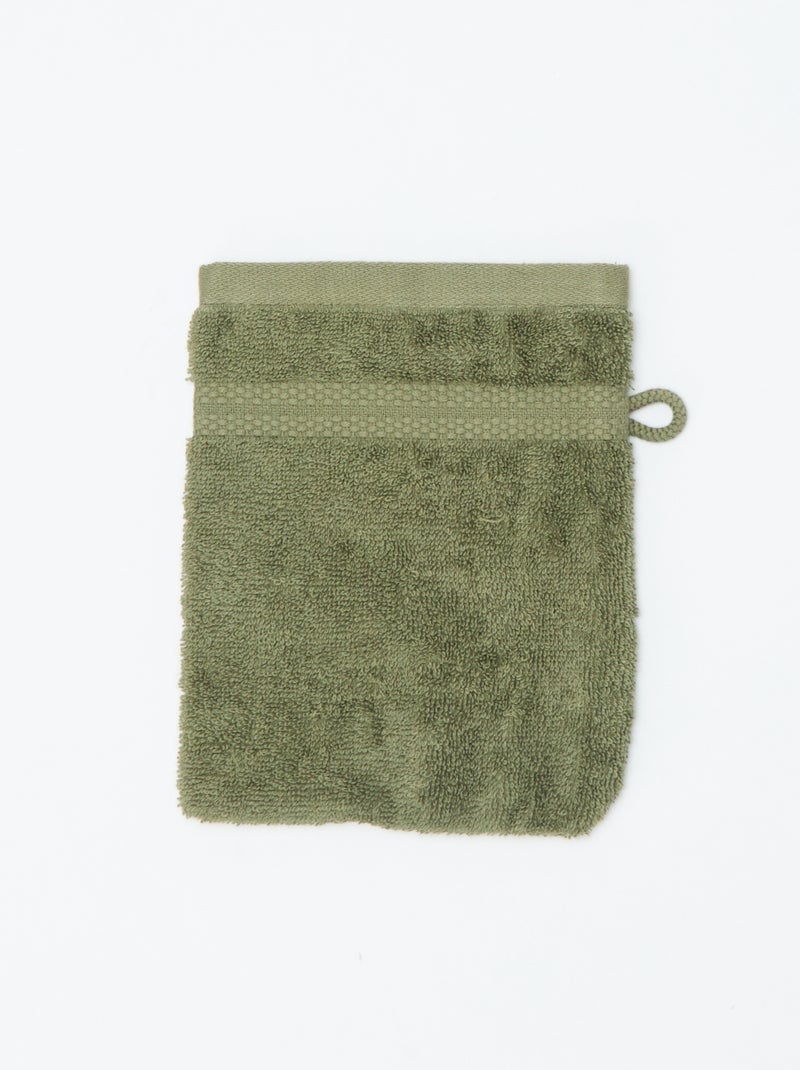 Lot de 2 gants de toilette - Kiabi Home Vert - Kiabi