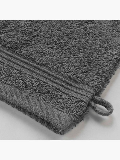 Lot de 2 gants de toilette 15 x 21 cm Tendresse anthracite - Kiabi