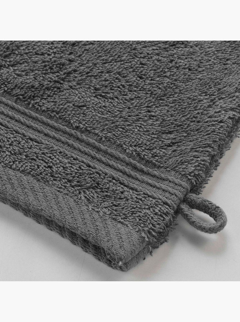 Lot de 2 gants de toilette 15 x 21 cm Tendresse anthracite Noir Gris anthracite - Kiabi