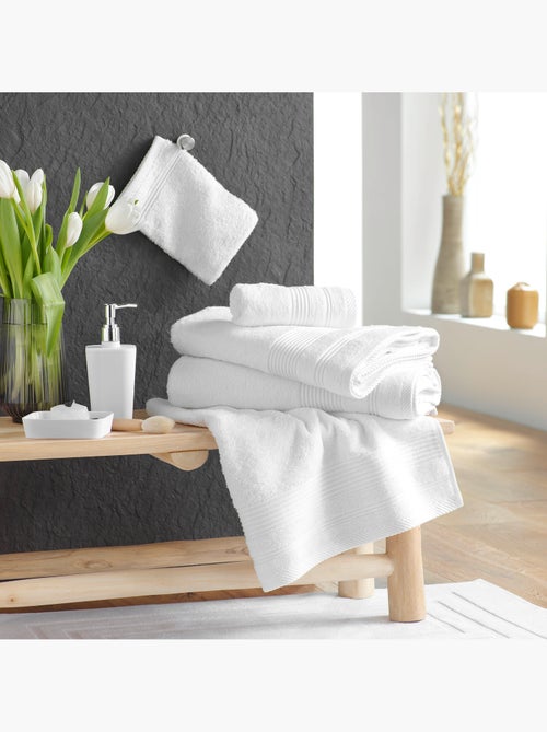 Lot de 2 gants de toilette 15 x 21 cm Tendresse blanc - Kiabi