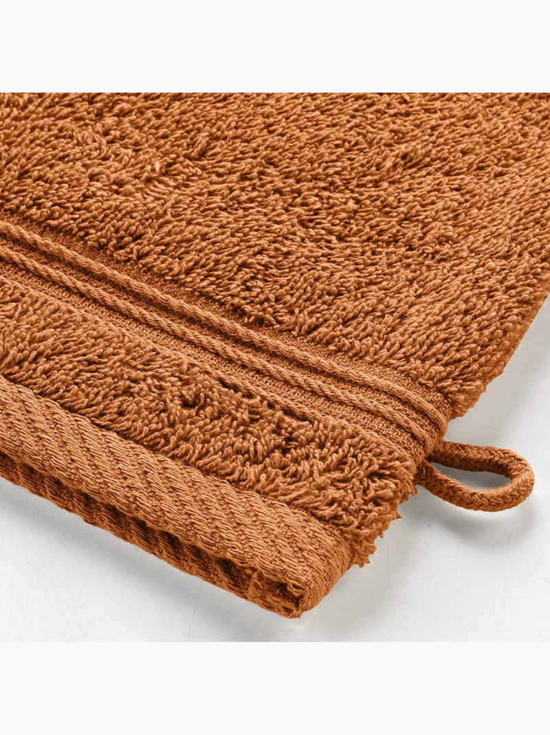 Lot de 2 gants de toilette 15 x 21 cm Tendresse caramel Marron caramel - Kiabi