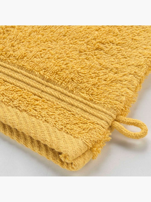 Lot de 2 gants de toilette 15 x 21 cm Tendresse jaune - Kiabi